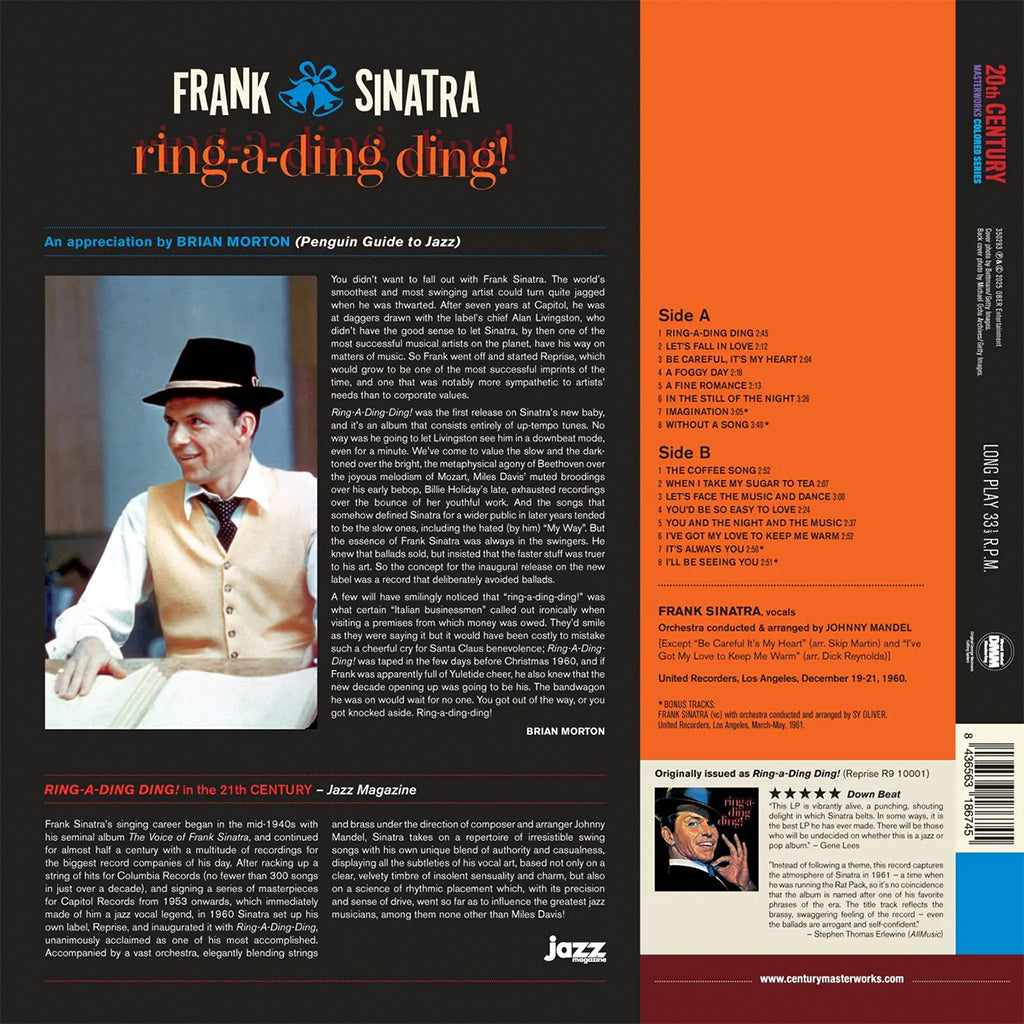 FRANK SINATRA - Ring-A-Ding Ding! (Reissue w/ 4 Bonus tracks) - LP - 180g Blue Vinyl [NOV 7]