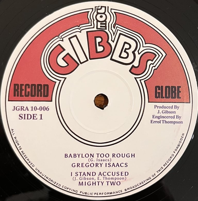 GREGORY ISAACS / JUNIOR BYLES - Babylon Too Rough / Heart And Soul - 10" - Black Vinyl