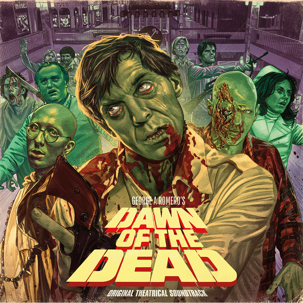 VARIOUS - Dawn Of The Dead (Original Soundtrack / Complete Library Cues) - 3LP - Green, Purple and Orange Vinyl