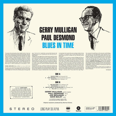 GERRY MULLIGAN & PAUL DESMOND QUARTET - Blues In Time (Waxtime Reissue) - LP - 180g Vinyl