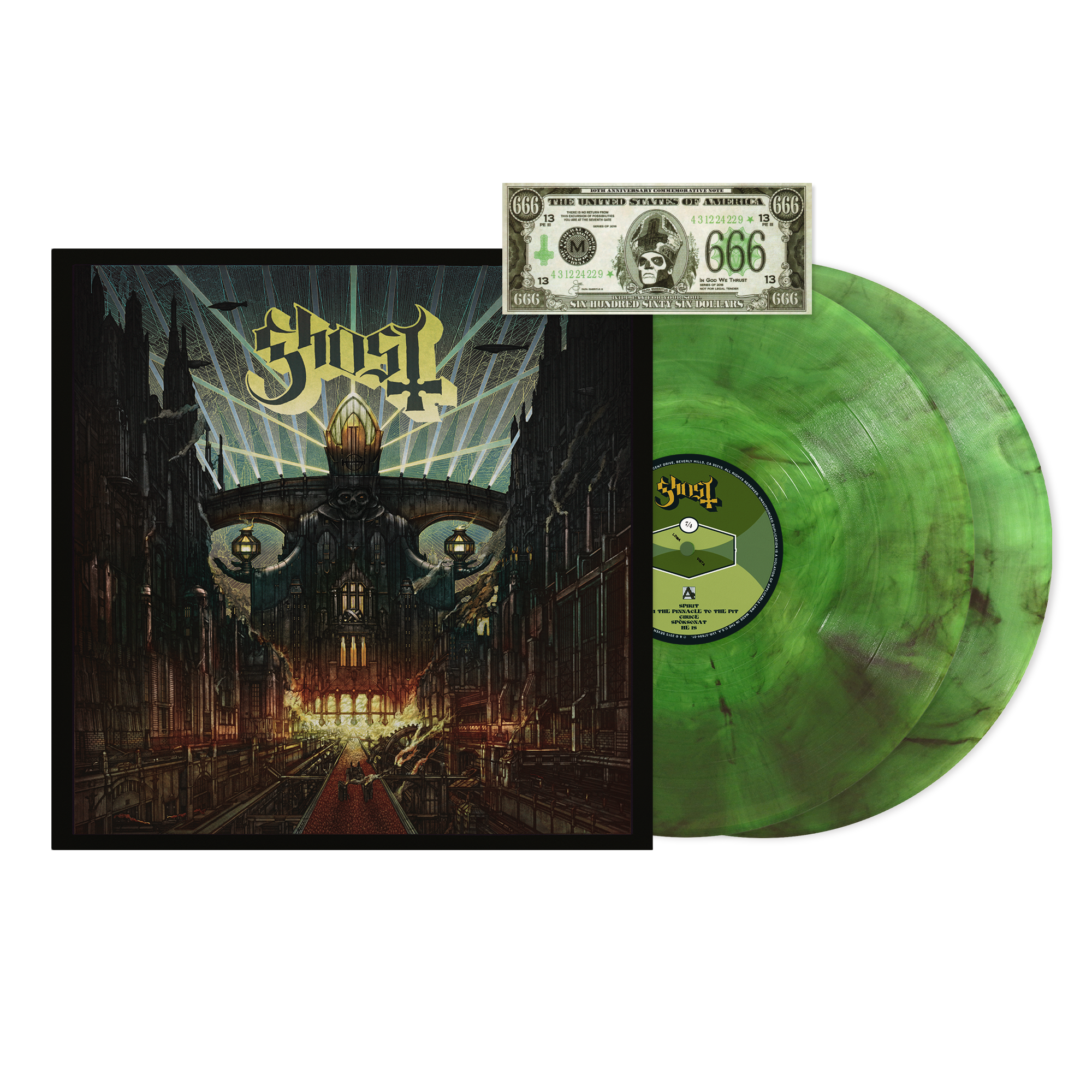 GHOST - Meliora (Deluxe) [National Album Day 2025] - 2LP - 'Green Smoke 'Vinyl [OCT 18]
