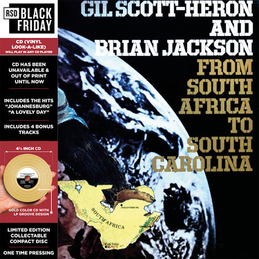 GIL SCOTT HERON & BRIAN JACKSON - From South Africa To South Carolina - Gold Colour CD ('Vinyl Look-A-Like) [RSD Black Friday 2024]