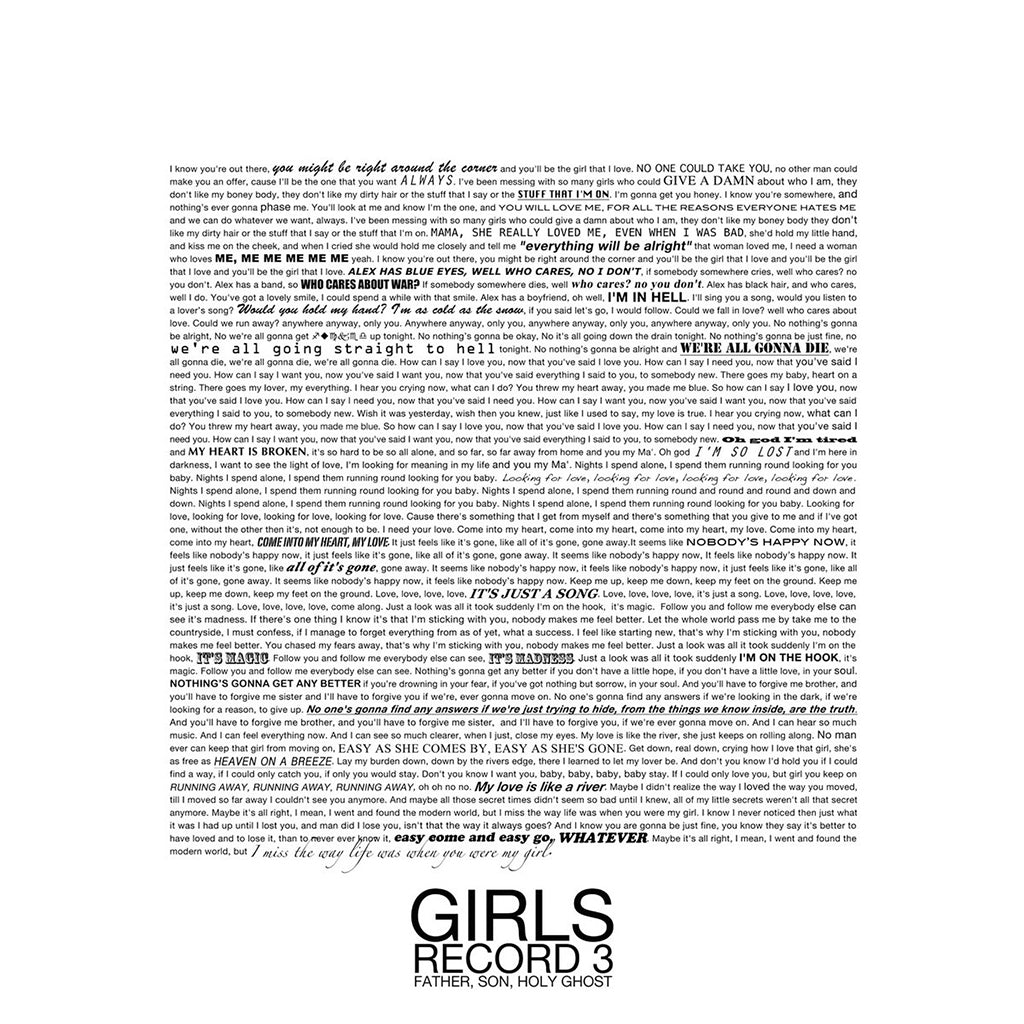 GIRLS - Father, Son, Holy Ghost (Reissue) - 2LP - Milky Clear / Black Ice Vinyl [DEC 6]