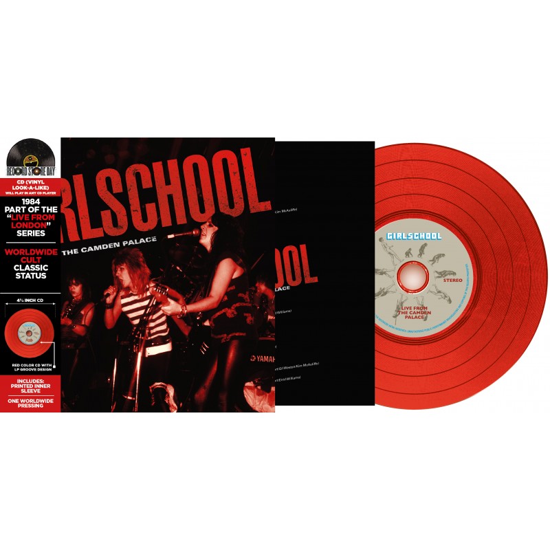 Girlschool - Live From The Camden Palace - 1CD - Vinyl Replica CD - Red  [Record Store Day 2026]