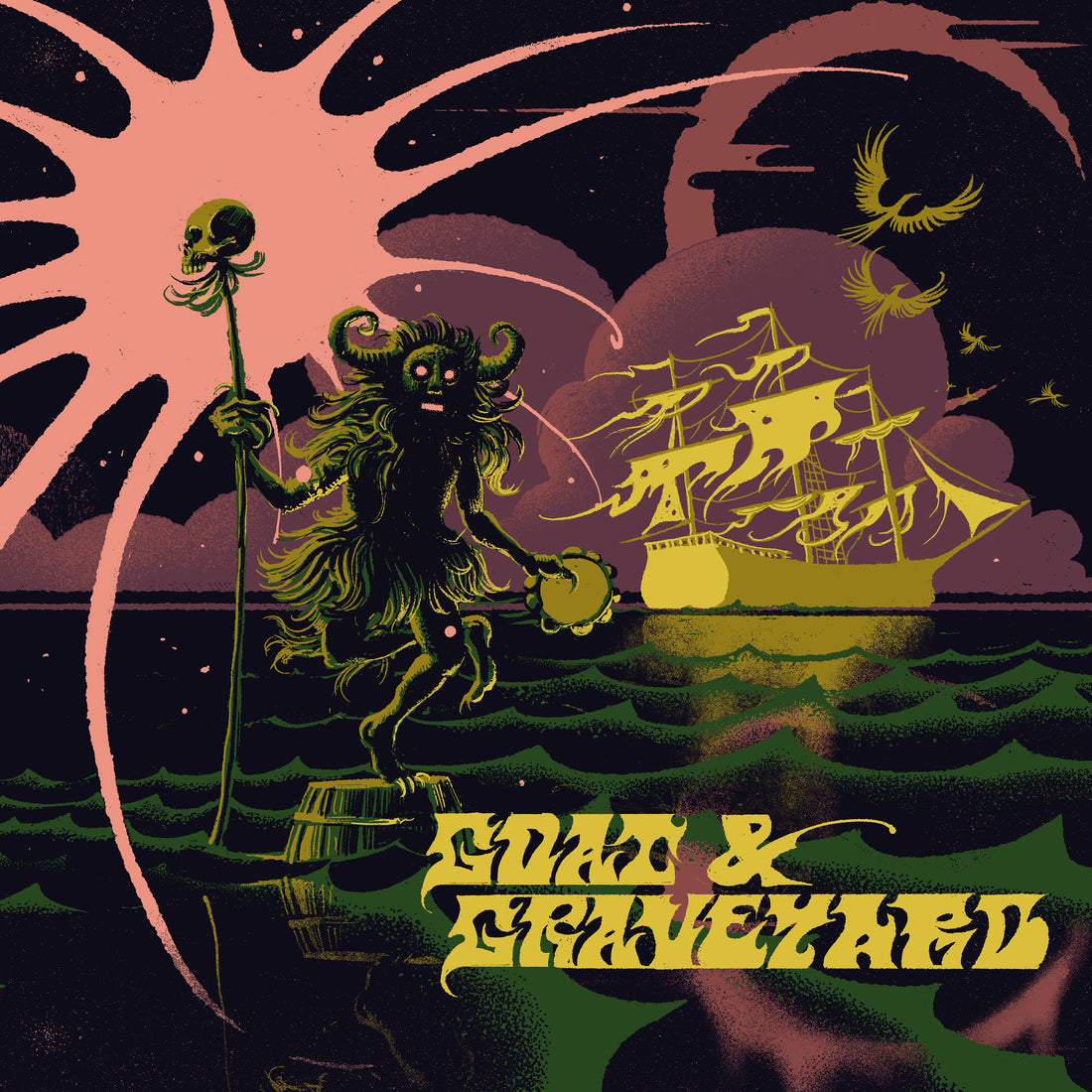 Goat & Graveyard - a ship of fools/light as a feather - 7" Purple Marbled Vinyl  [Record Store Day 2025]