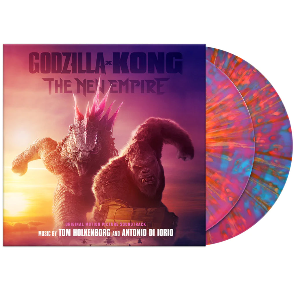 TOM HOLKENBORG - Godzilla X Kong: The New Empire - Original Soundtrack (with Art Print) - 2LP - Deluxe 180g Neon Pink & Blue Swirl With Orange & Pink Splatter Vinyl[JUN 21]