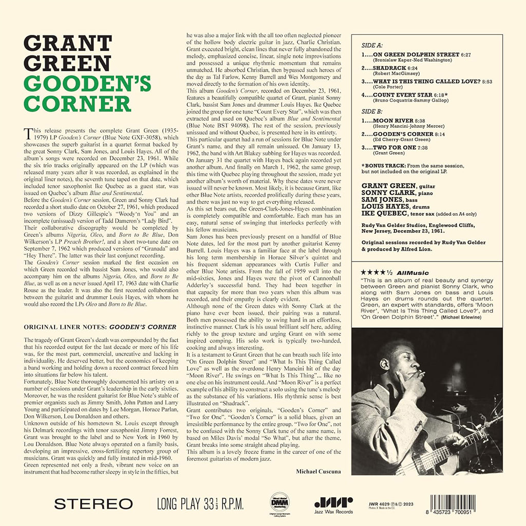 GRANT GREEN - Gooden's Corner (Reissue w/ Bonus track) - LP - 180g Vinyl [FEB 7]