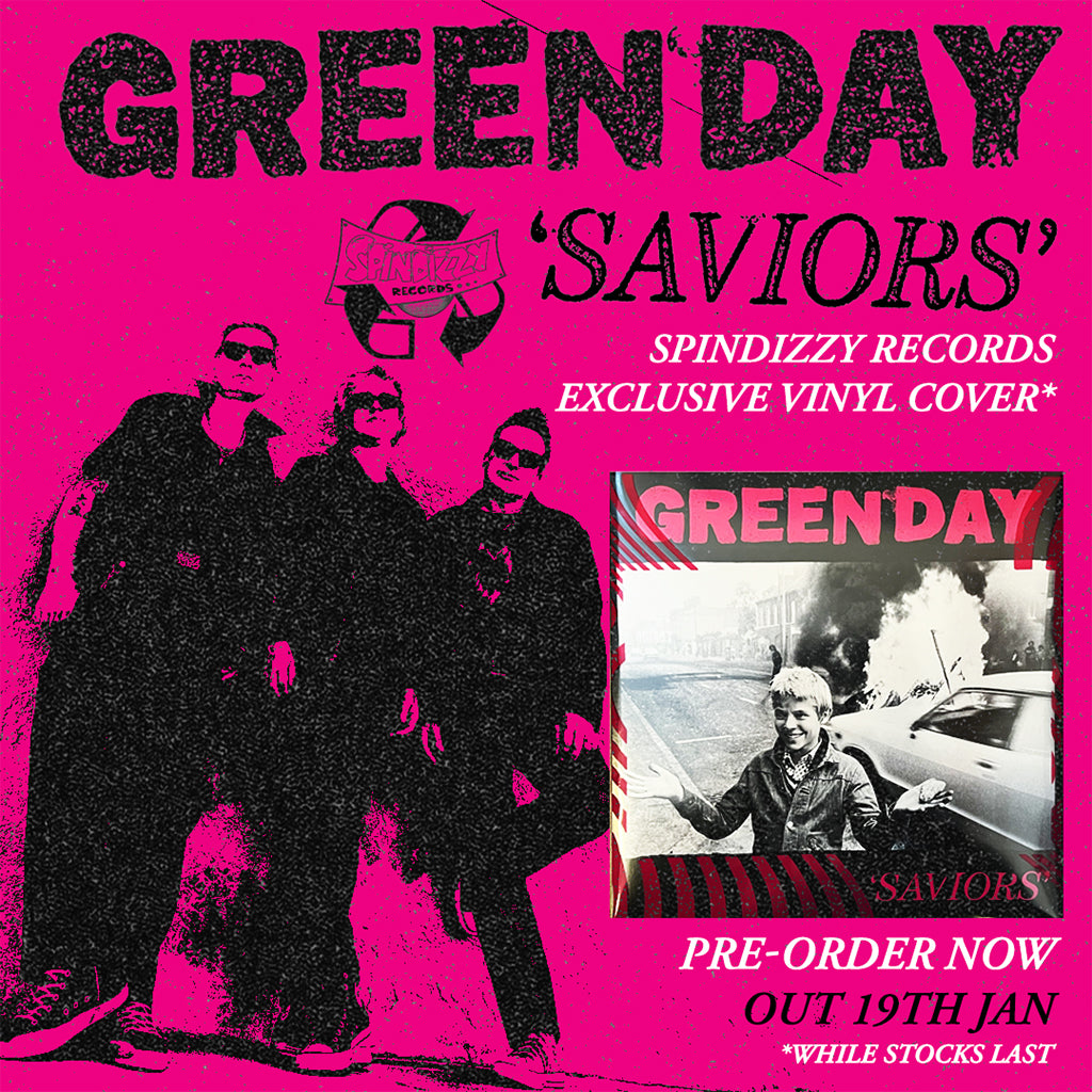 GREEN DAY - Saviors (RSD Indies Edition with Exclusive PVC Over Sleeve) - LP - Pink & Black Vinyl