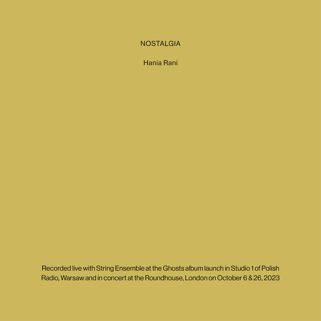 HANIA RANI - Nostalgia - 2LP - Black Bio-Vinyl [SEP 27]