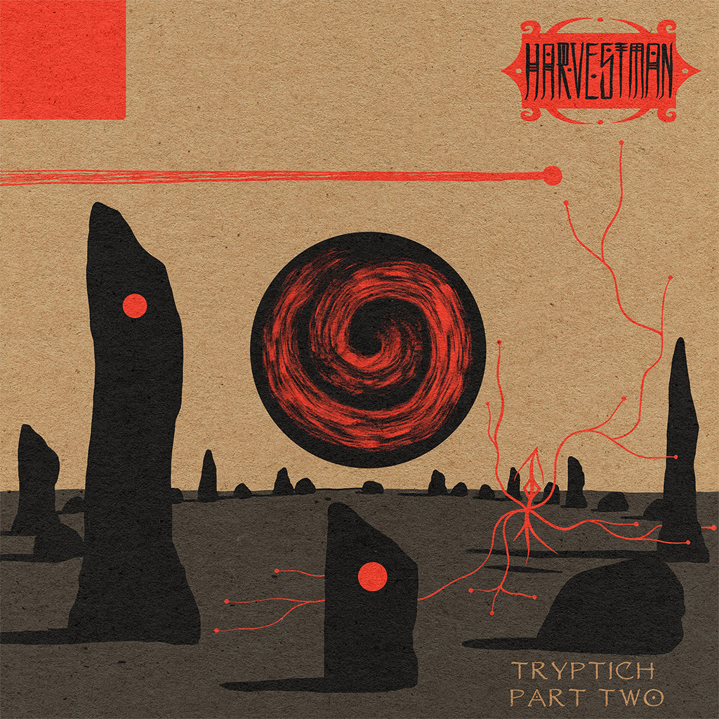 HARVESTMAN - Triptych: Part Two (Repress) - LP - Transparent Ruby Red/Black Galaxy Effect Vinyl