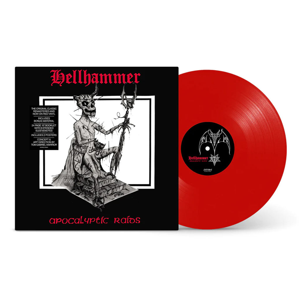 HELLHAMMER - Apocalyptic Raids (40th Anniversary Edition w/ 2 Posters & 24-page booklet) - LP - Red Vinyl