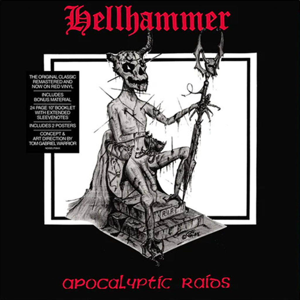 HELLHAMMER - Apocalyptic Raids (40th Anniversary Edition w/ 2 Posters & 24-page booklet) - LP - Red Vinyl