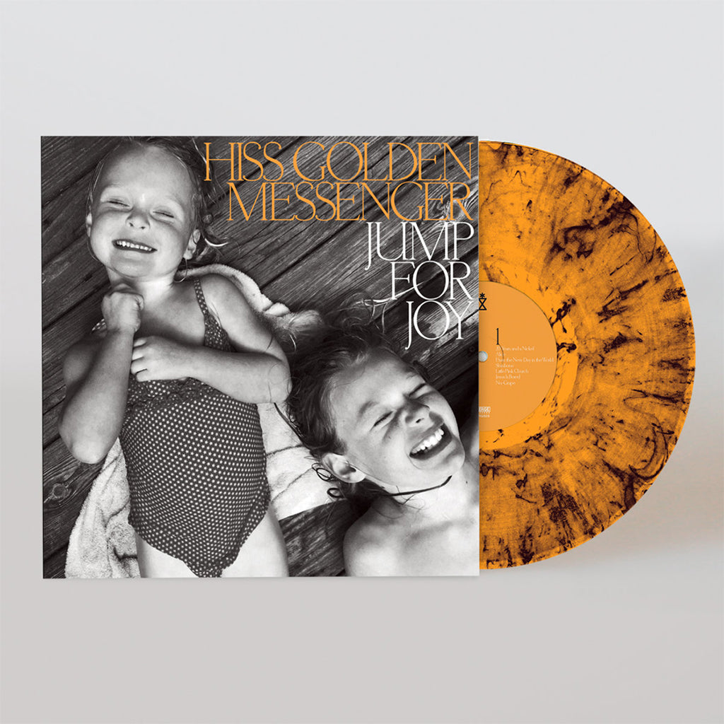 HISS GOLDEN MESSENGER - Jump For Joy (with Fold-out Newsprint Poster) - LP - Orange & Black Swirl Vinyl