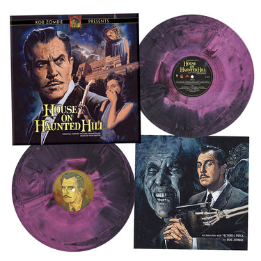 VON DEXTER - House On Haunted Hill (Original Soundtrack) - 2LP - Deluxe 180g Pink & Black Hand Poured Colour Vinyl