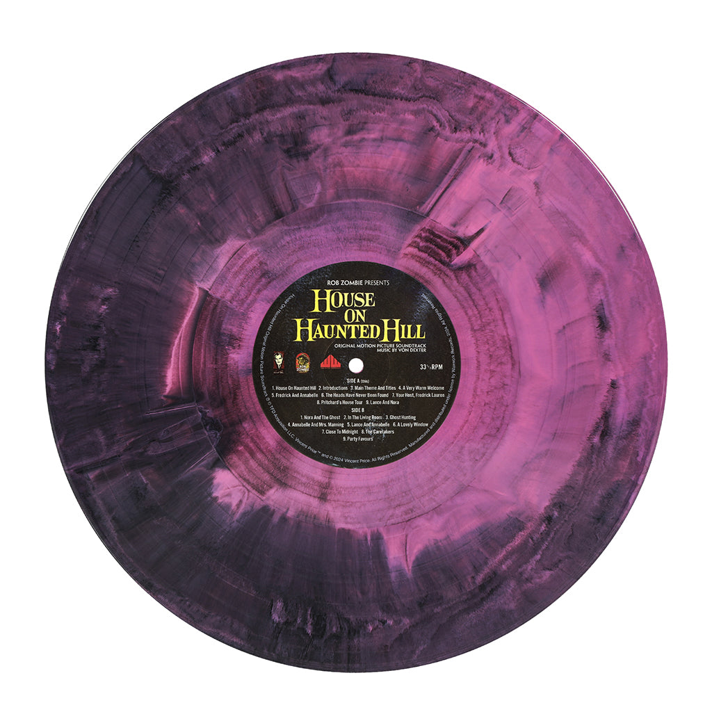 VON DEXTER - House On Haunted Hill (Original Soundtrack) - 2LP - Deluxe 180g Pink & Black Hand Poured Colour Vinyl [MAY 24]