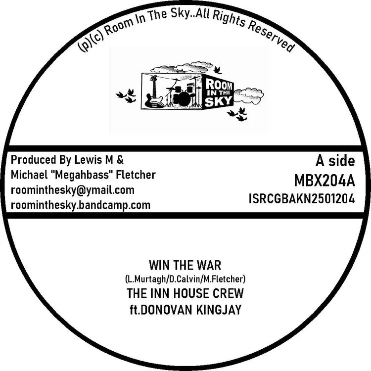 INN HOUSE CREW FT. DONOVAN KINGJAY & DEAN FRASER - Win The War/Train Tracks Dub - 7" - Black Vinyl [Record Store Day 2025]