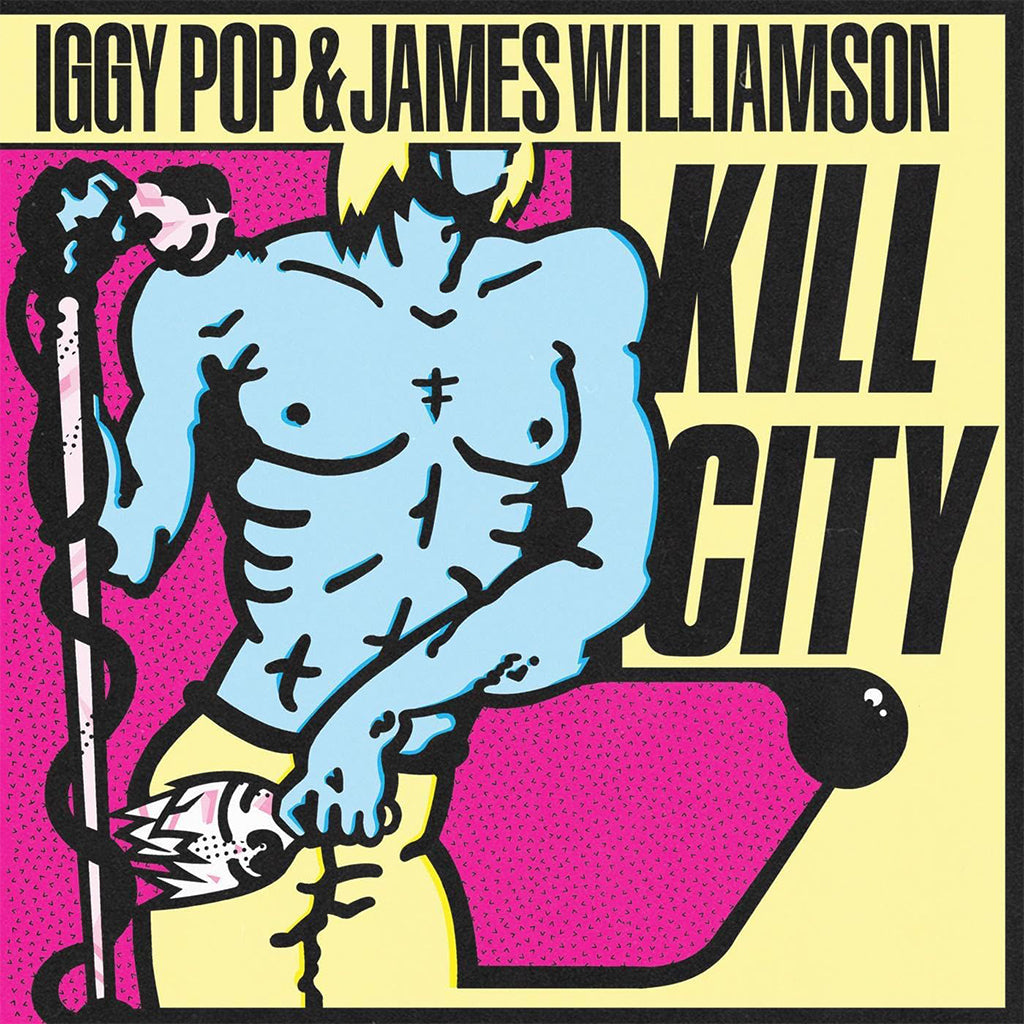 IGGY POP & JAMES WILLIAMSON - Kill City (The Original 1977 Mixes) - LP - Clear Blue Vinyl
