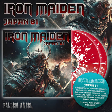 IRON MAIDEN - Japan '81 - 2LP - Red w/ White Splatter Vinyl