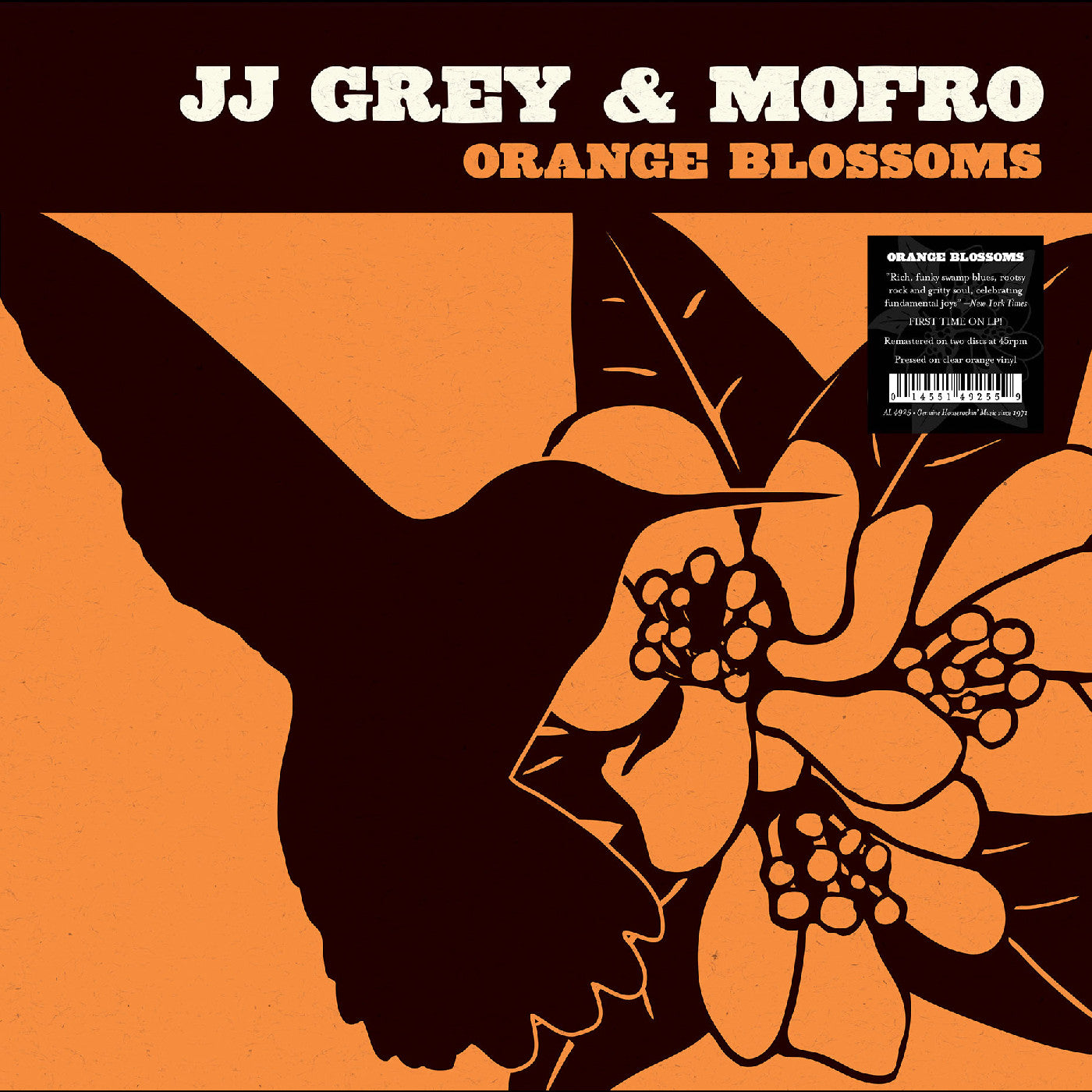 JJ Grey and Mofro - Orange Blossoms - 2LP - Clear Orange Vinyl  [Record Store Day 2025]