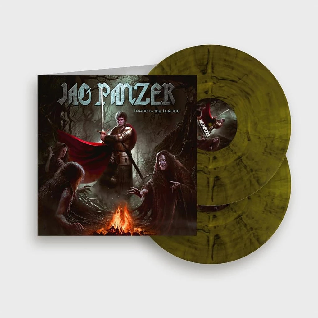 JAG PANZER - Thane To The Throne (2024 Reissue with New Artwork) - 2LP - 180g Yellow and Black Marbled Vinyl