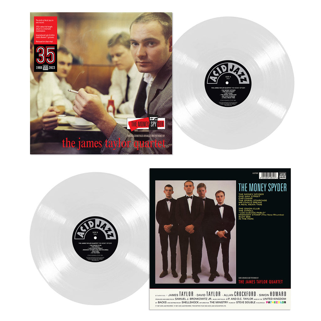THE JAMES TAYLOR QUARTET - The Money Spyder (Acid Jazz 35th Anniversary Series Reissue) - LP - Clear Vinyl