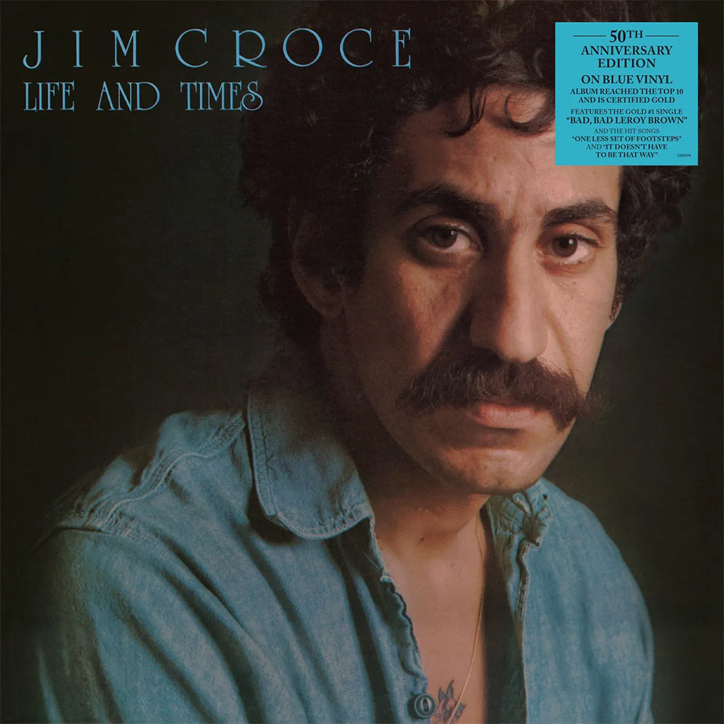 JIM CROCE - Life And Times (50th Anniversary Edition) - LP - 180g Blue Vinyl