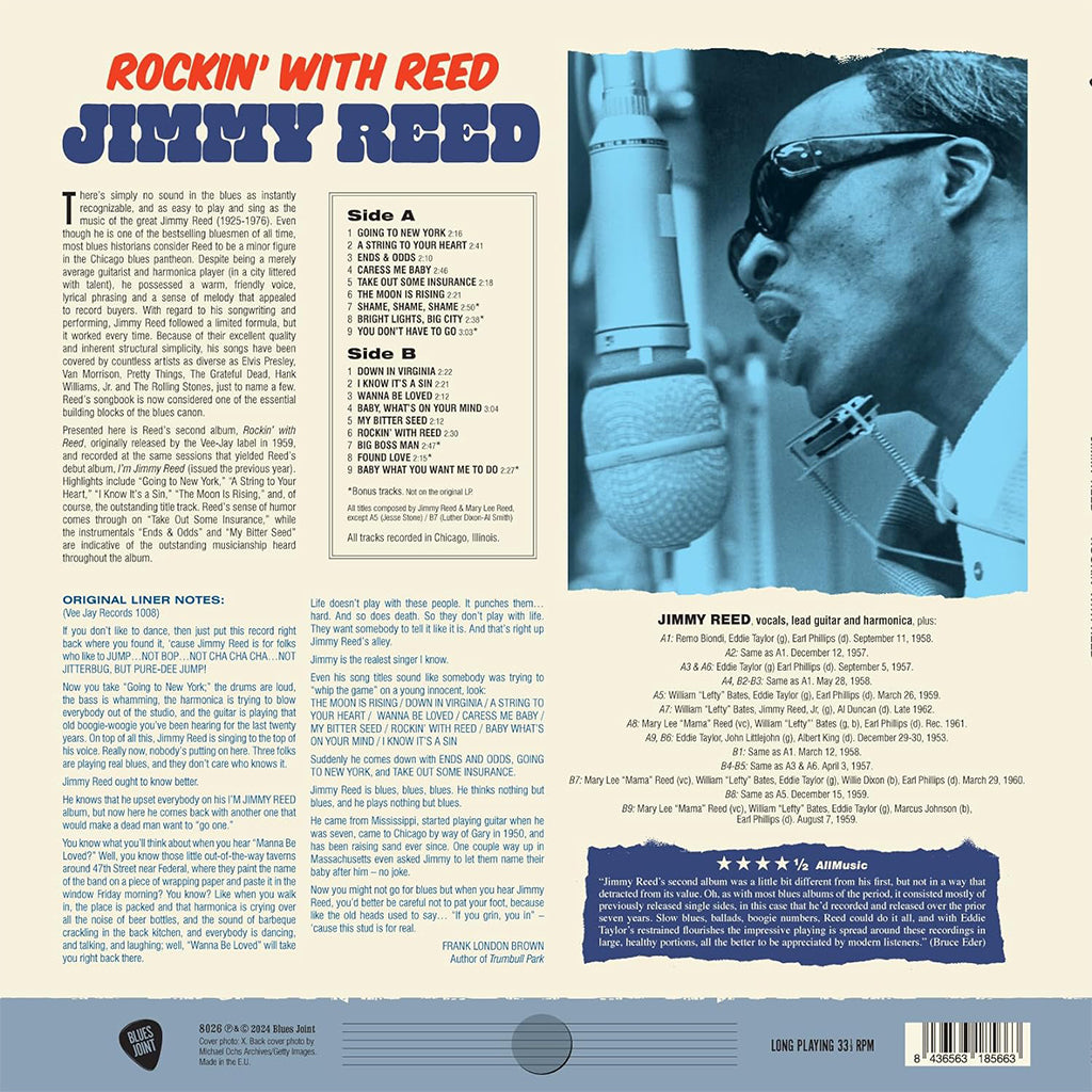 JIMMY REED - Rockin' With Reed (Reissue with 6 Bonus Tracks) - LP - 180g Vinyl