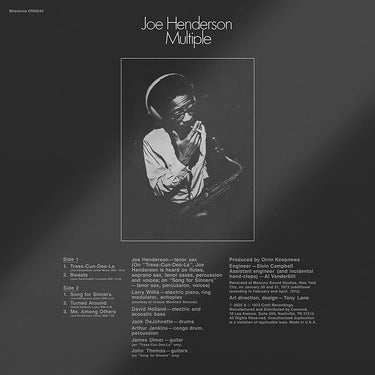 JOE HENDERSON - Multiple (Jazz Dispensary Top Shelf Series) - LP - Deluxe 180g Vinyl