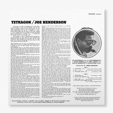 JOE HENDERSON - Tetragon (Jazz Dispensary Top Shelf Series) - LP - Deluxe 180g Vinyl [MAR 13]