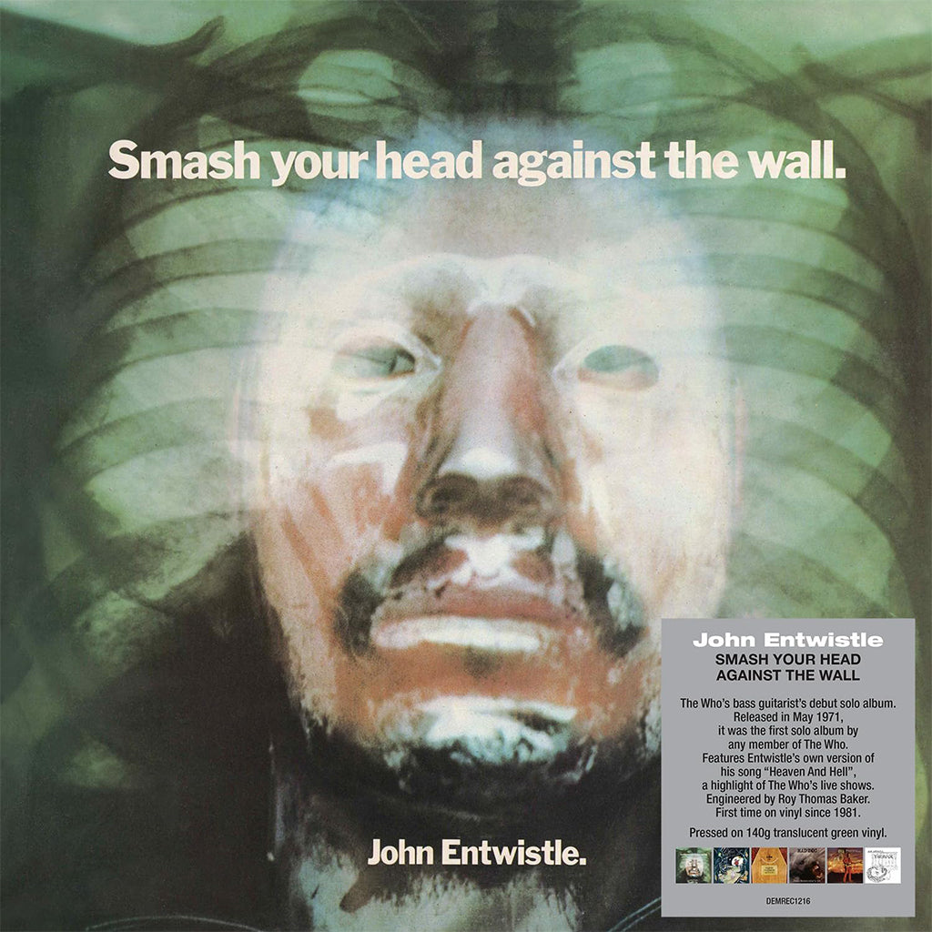 JOHN ENTWISTLE - Smash Your Head Against The Wall (2024 Reissue) - LP - Gatefold Translucent Green Vinyl