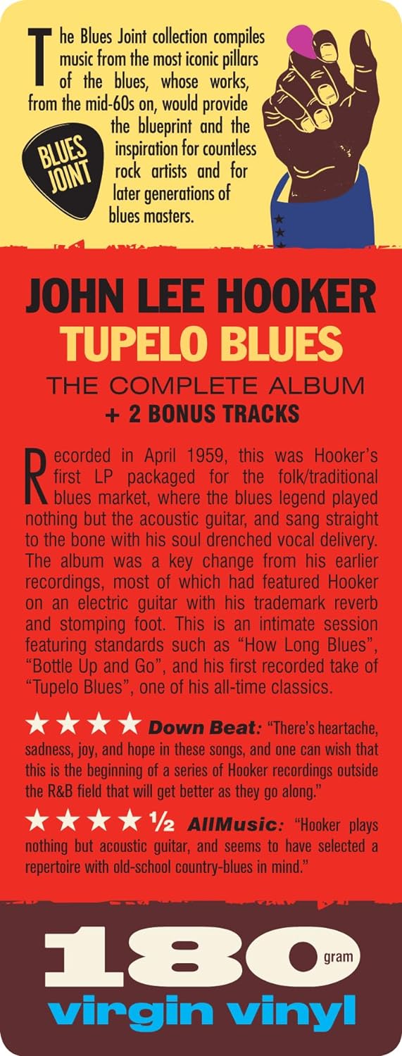 JOHN LEE HOOKER - Tupelo Blues (2024 Reissue with 2 Bonus Tracks) - LP - 180g Vinyl
