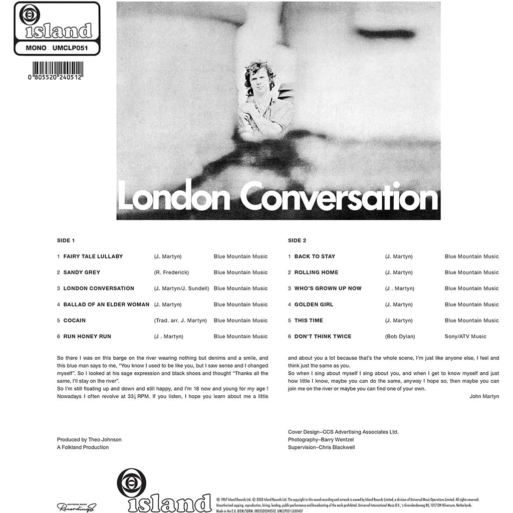 JOHN MARTYN - London Conversation (2023 Reissue) - LP - 180g Vinyl