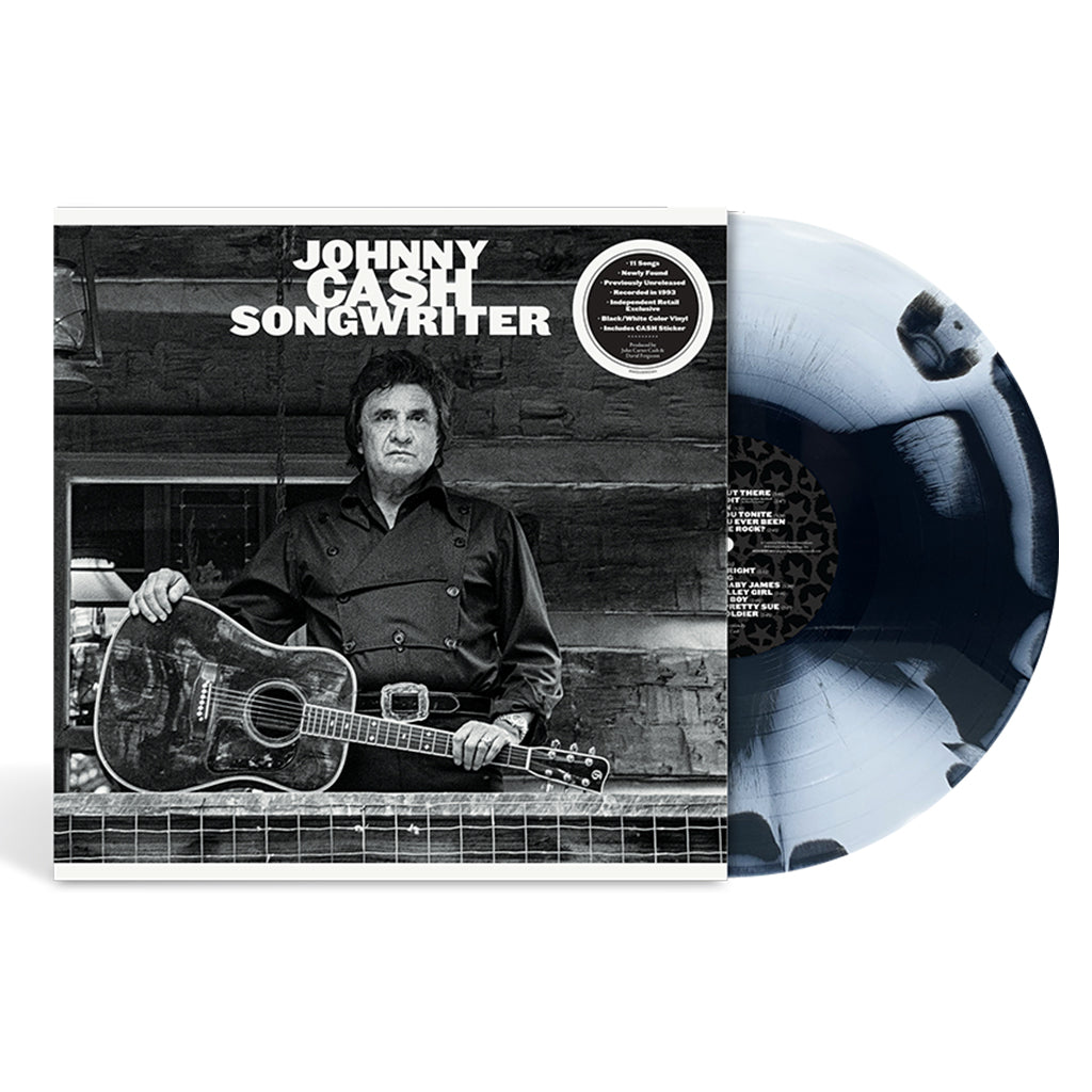 JOHNNY CASH - Songwriter (Indie Exclusive Edition with 'CASH' Sticker) - LP - Black/White Colour Vinyl [JUN 28]