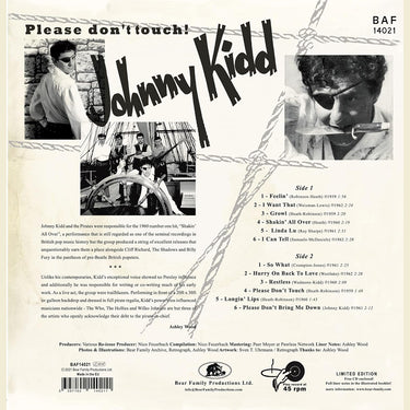 JOHNNY KIDD & THE PIRATES - Please, Don't Touch! (Repress) - 10-inch LP - Vinyl + Bonus CD [JAN 3]
