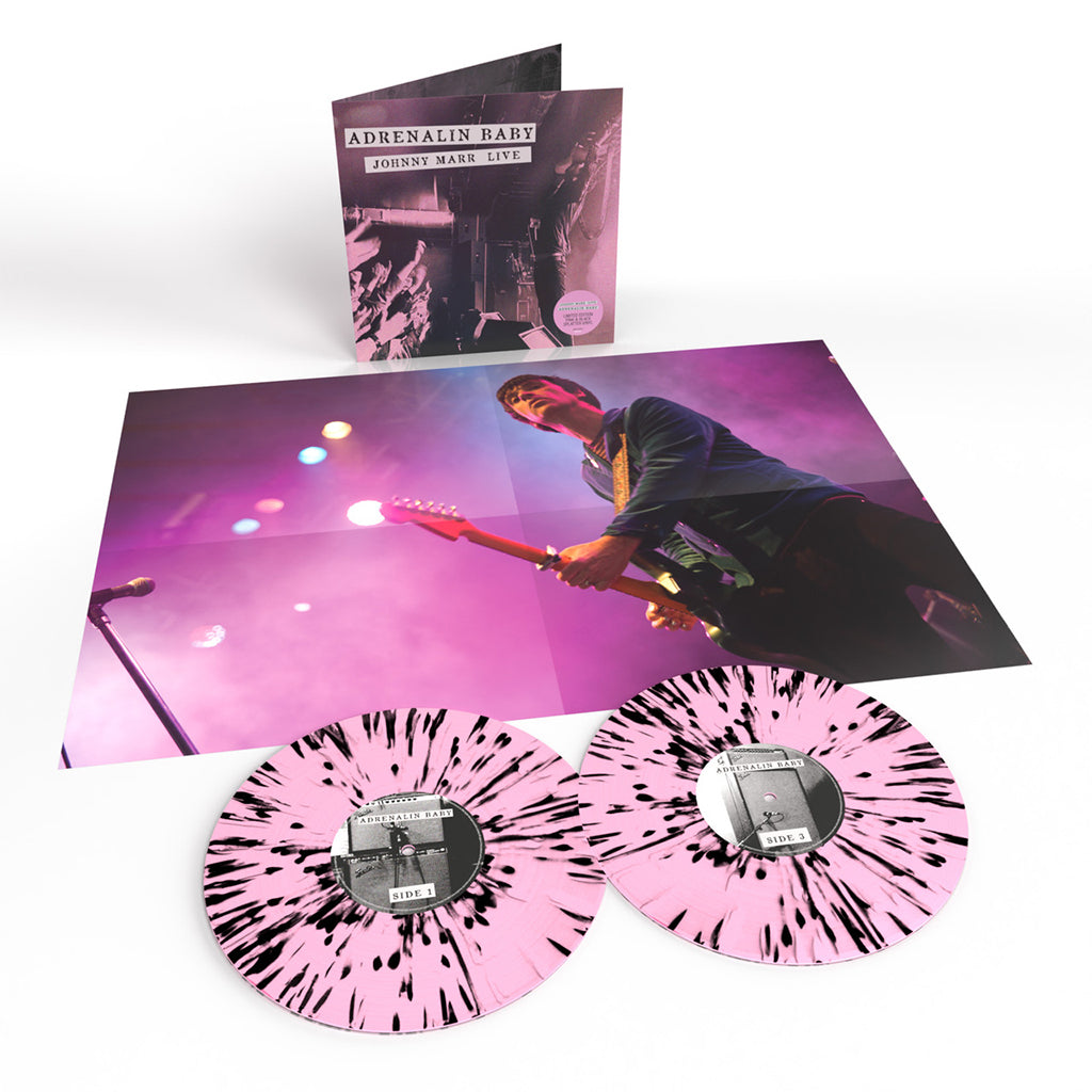 JOHNNY MARR - Adrenalin Baby (Repress with A1 Poster) - 2LP - Gatefold Pink with Black Splatter Vinyl [MAY 3]