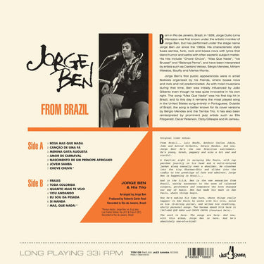 JORGE BEN - From Brazil (Jazz Samba Reissue with 2 bonus tracks) - LP - 180g Vinyl [MAR 6]