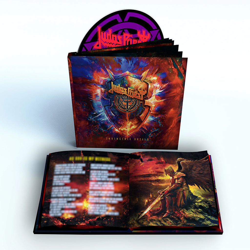 JUDAS PRIEST - Invincible Shield (Deluxe Edition w/ 3 Bonus Tracks & 24-page booklet) - Hardcover Book / CD