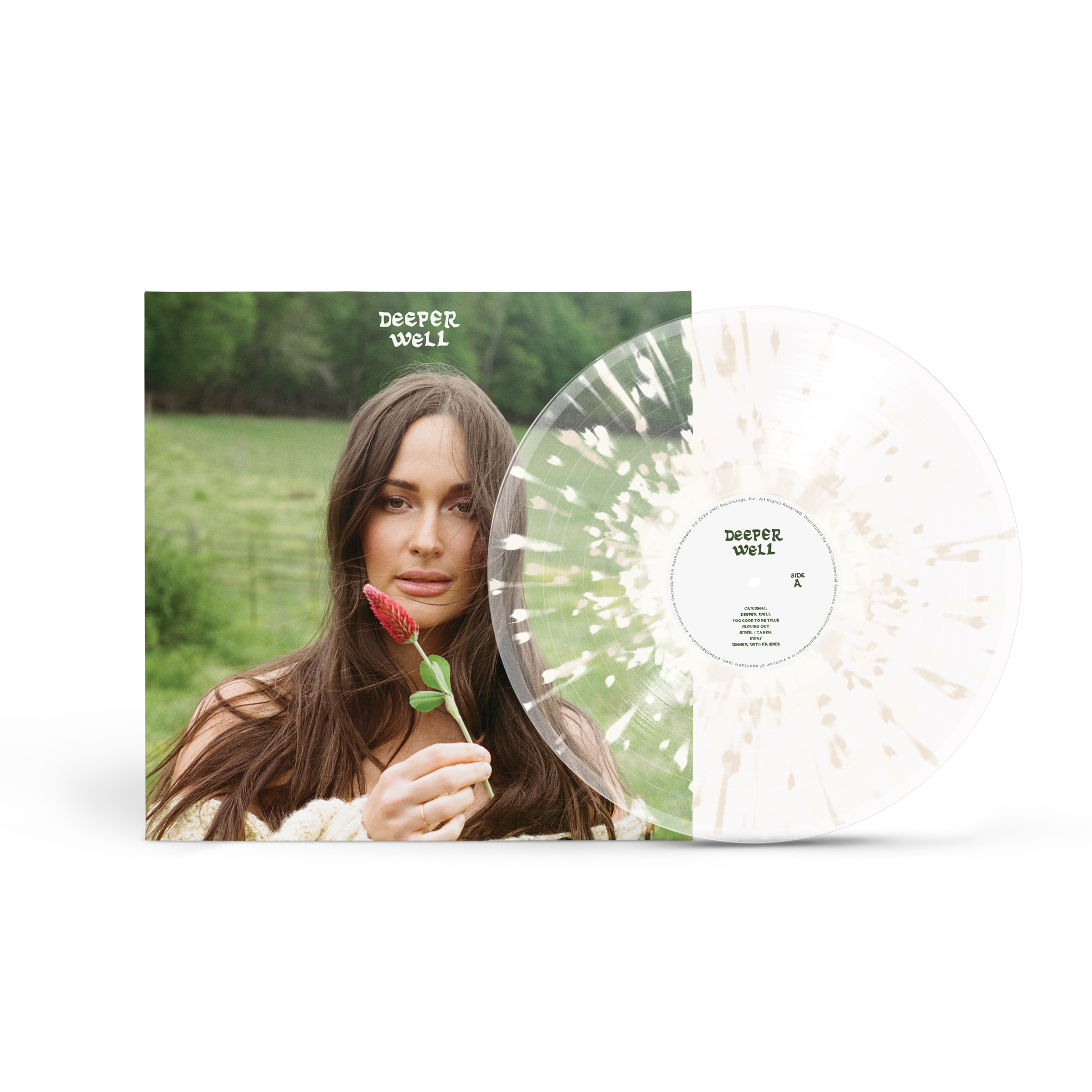 KACEY MUSGRAVES - Deeper Well - LP - Transparent Spilled Milk Splatter Vinyl