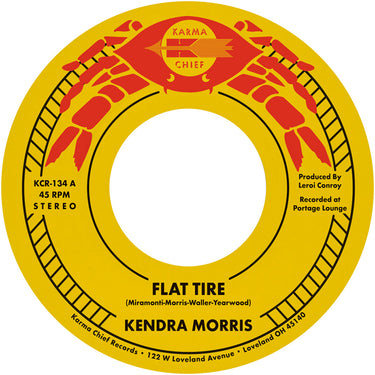 KENDRA MORRIS - Flat Tire - 7'' - Blood Orange Coloured Vinyl