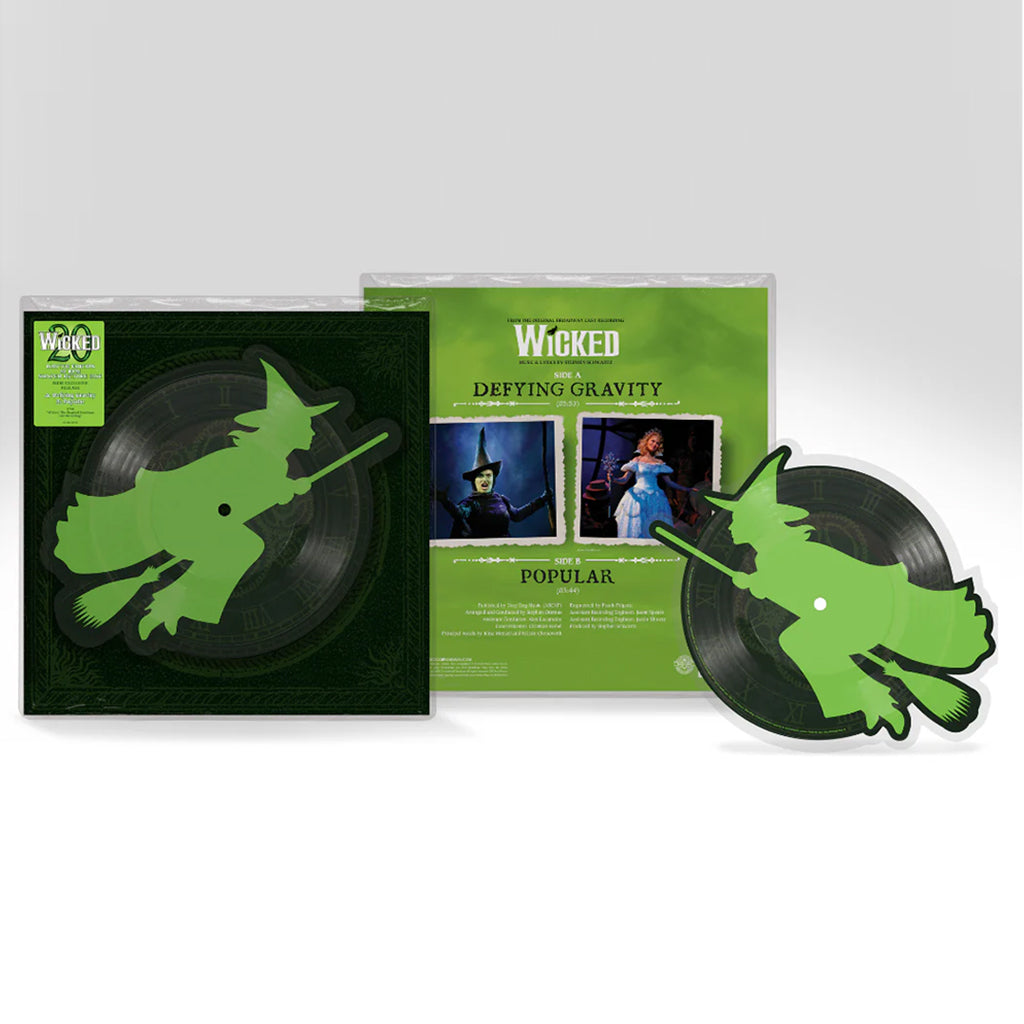 KRISTIN CHENOWETH, IDINA MENZEL (WICKED 20) - Defying Gravity / Popular - 12'' - Elphaba-Shaped Die-Cut Picture Disc Vinyl [SEP 6]