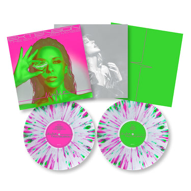 KYLIE MINOGUE - Extension (The Extended Mixes) - 2LP - Clear w/ Neon Pink & Green Splatter Vinyl