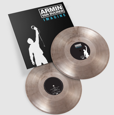 Black & Transparent Marbled Vinyl 2 x 12"