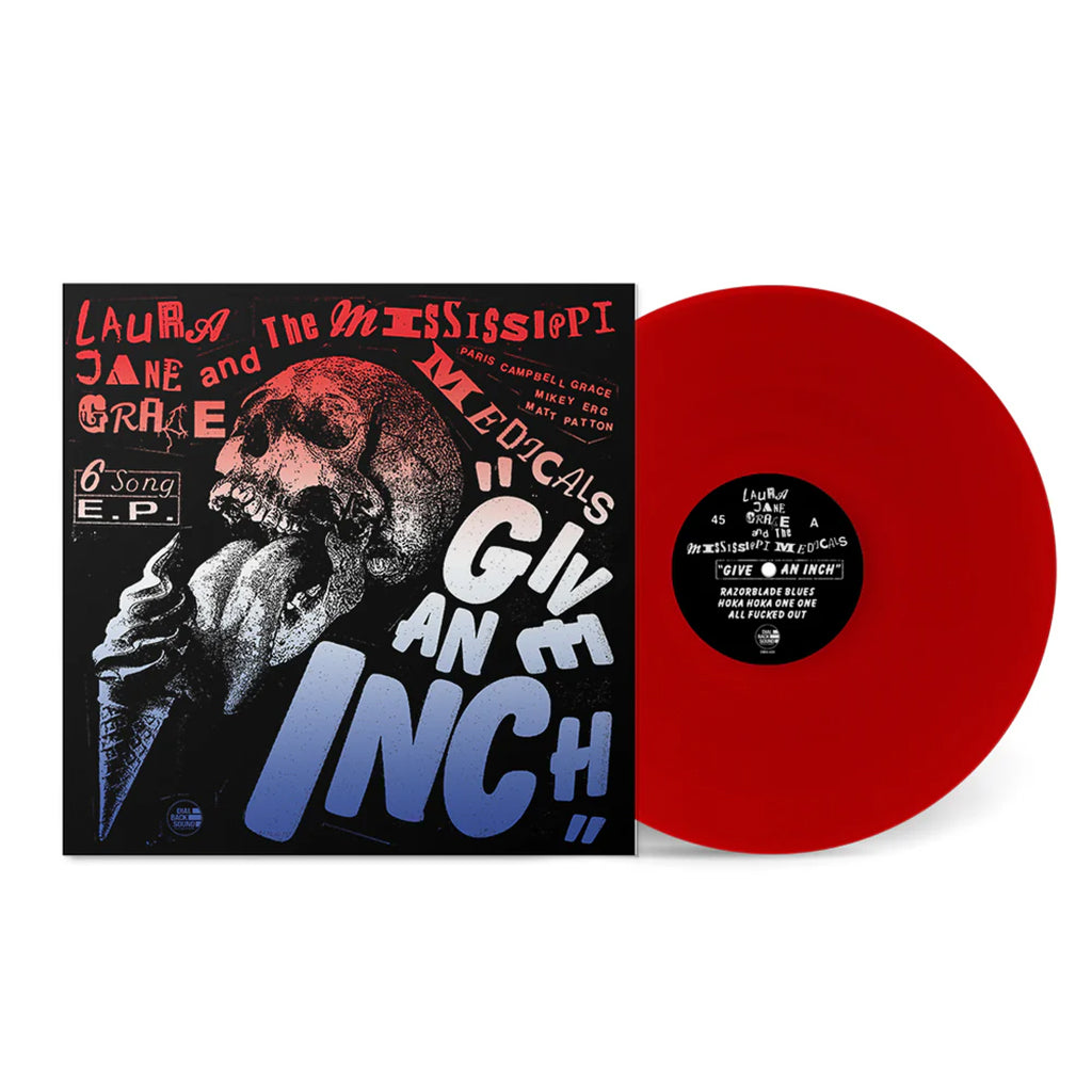 LAURA JANE GRACE & THE MISSISSIPPI MEDICALS - Give An Inch EP - 12'' - Transparent Red Vinyl