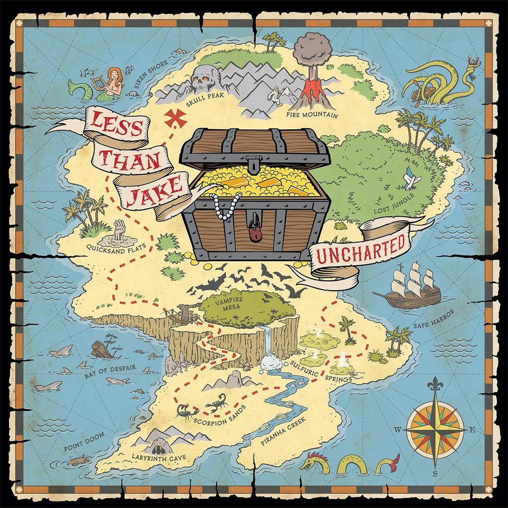 LESS THAN JAKE - Uncharted (Repress) - 12'' EP - Yellow Marble Vinyl [MAR 14]