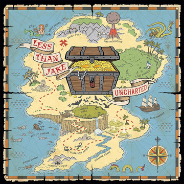 LESS THAN JAKE - Uncharted (Repress) - 12'' EP - Yellow Marble Vinyl [MAR 14]