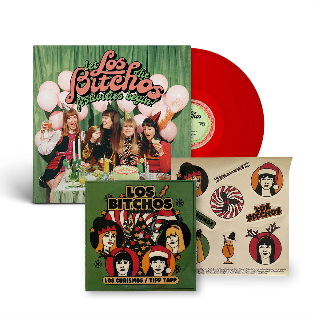 LOS BITCHOS - Let The Festivities Begin! (Los Chrismos Edition w/ Sticker Sheet) - LP - Red Vinyl + Bonus Flexi Picture Disc [DEC 8]
