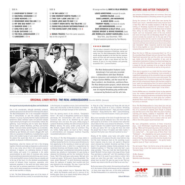 LOUIS ARMSTRONG & DAVE BRUBECK - The Real Ambassadors (Reissue w/ 2 Bonus tracks)- LP - 180g Vinyl [NOV 1]