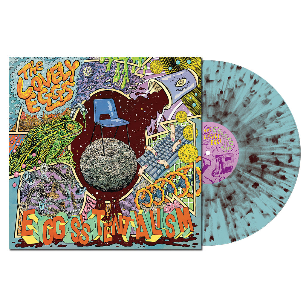 THE LOVELY EGGS - Eggsistentialism - LP - Transparent Blue with 'Coffee' Splatter Vinyl