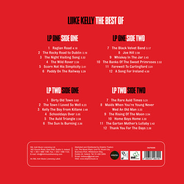 LUKE KELLY - The Best Of - 2LP - White / Red Colour Vinyl