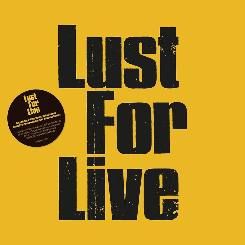 LUST FOR LIFE BAND - Lust For Live - 2LP - White / Yellow Vinyl